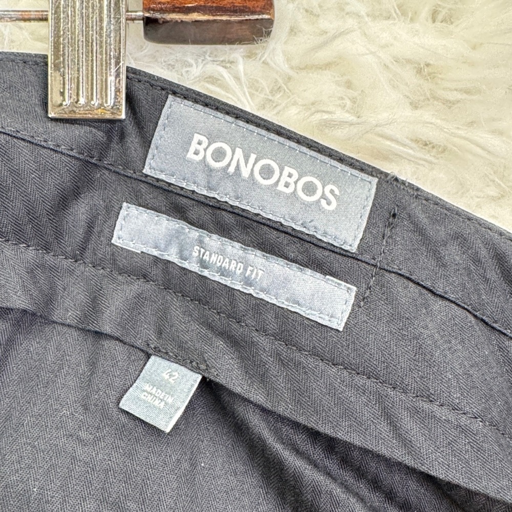 Bonobos Standard Fit Wool Blend Pants‎ Mens 42X32 Charcoal Gray Dress Trousers - Picture 3 of 8
